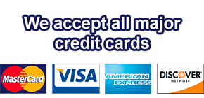 We accept all major credit cards
