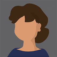 An avatar for person with long brunette hair